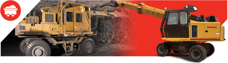 Gradall Mine Scaling Machines